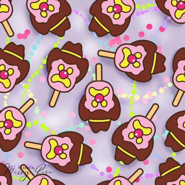 Unlimited Purple Ice Cream Fabric – made-to-order custom fabric by the metre | Fabric by Missy Rose