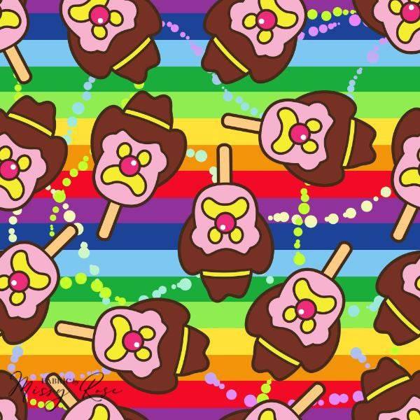 Rainbow Ice Cream Fabric