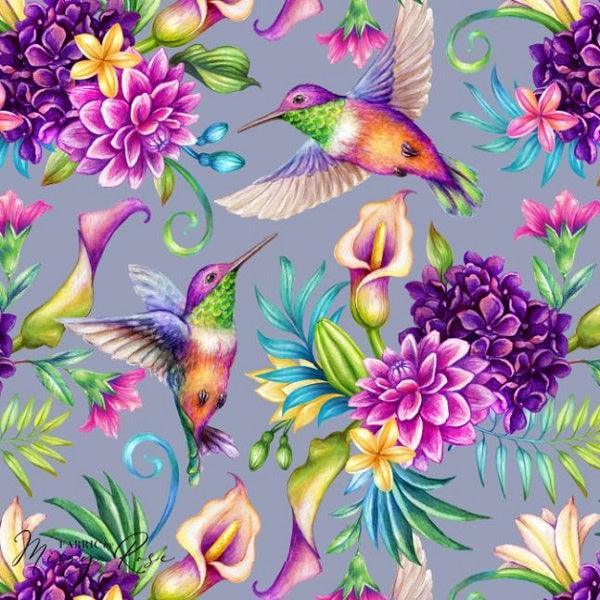 Unlimited Hummingbird Fabric – premium custom printed fabric for sewing | Fabric by Missy Rose