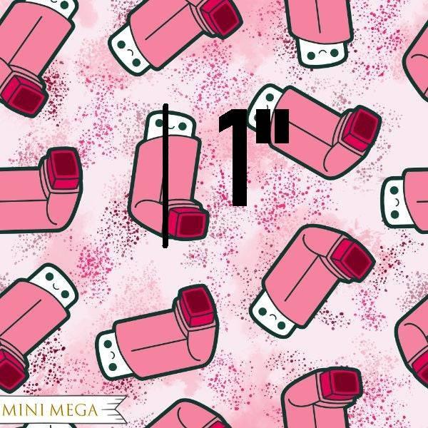 Pink Asthma Puffer Fabric