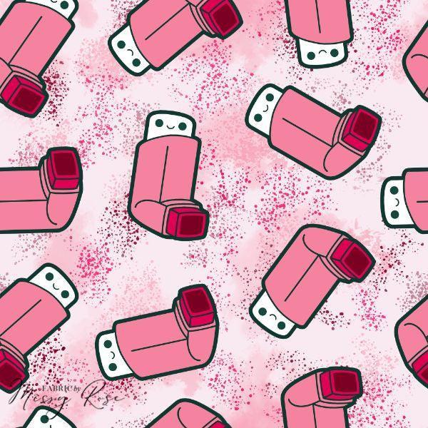 Unlimited Pink Asthma Puffer Fabric – pre-order designer fabric Australia | Fabric by Missy Rose