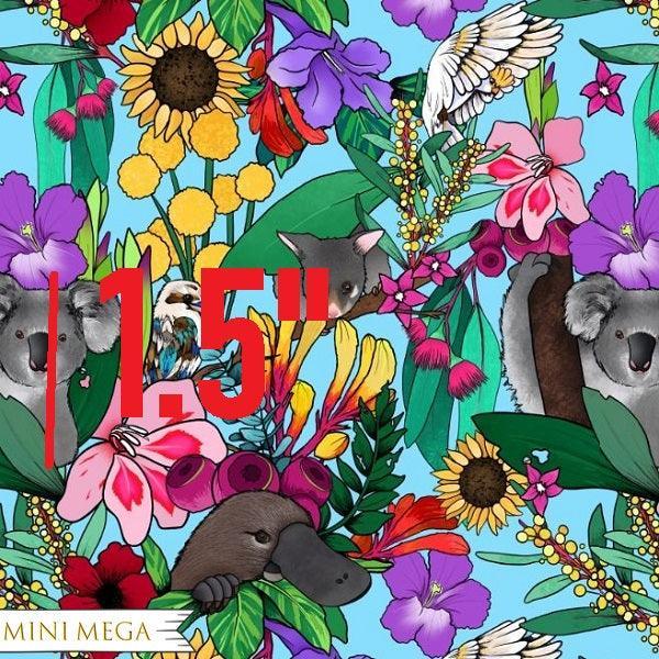Unlimited Blue Australian Animal Fabric – premium custom printed fabric for sewing | Fabric by Missy Rose