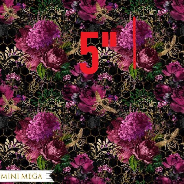 Unlimited Black Floral Bee Fabric – made-to-order custom fabric by the metre | Fabric by Missy Rose