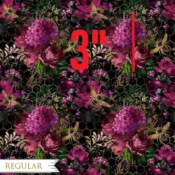 Unlimited Black Floral Bee Fabric – custom printed pre-order fabric Australia | Fabric by Missy Rose