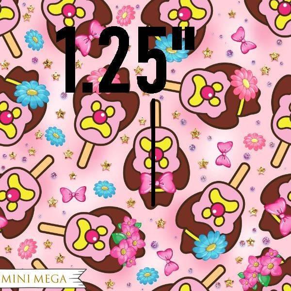 Unlimited Pink Bow Ice Cream fabric – premium custom printed fabric for sewing | Fabric by Missy Rose